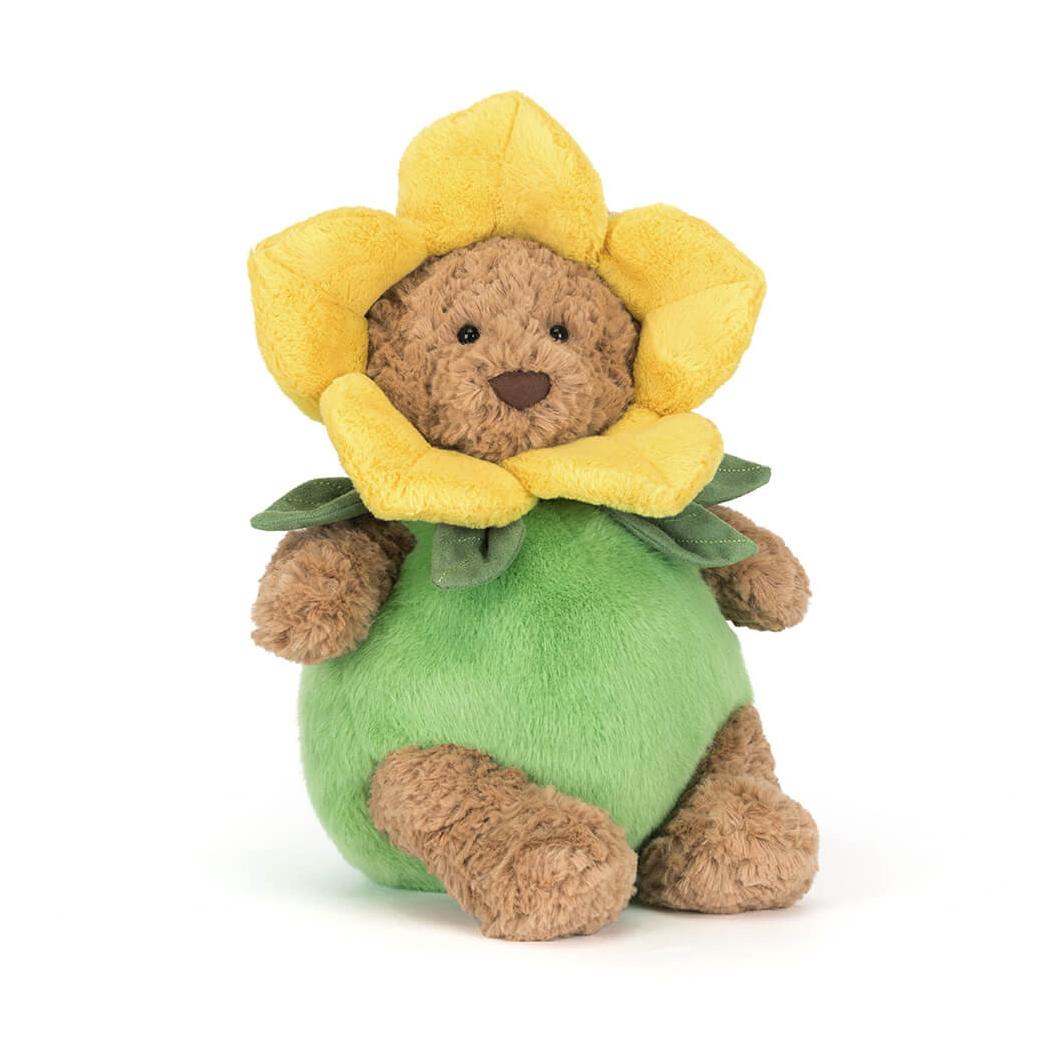 PROMOCJA Miś Bartłomiej Żonkil 26 cm - Pluszowy Miś Przebrany za Kwiatek - Maskotka Przytulanka - JellyCat