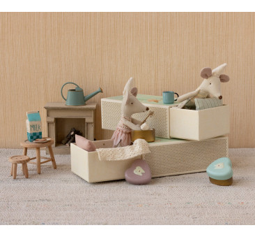 Miętowa Myszka Wróżka Zębuszka Chłopiec w Pudełku od Zapałek z Pudełeczkiem na Ząbek - Młodszy Brat - Maileg