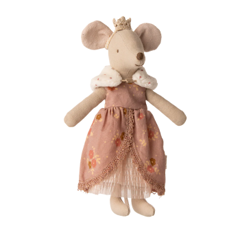 Suknia Królowej z Koroną i Gronostajowym Kołnierzem - Kreacja Myszka Mama - Maileg