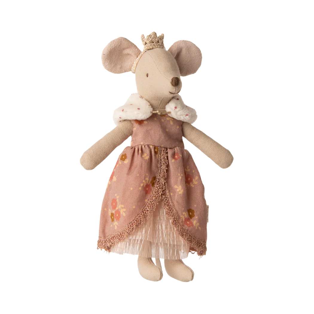 Suknia Królowej z Koroną i Gronostajowym Kołnierzem - Kreacja Myszka Mama - Maileg