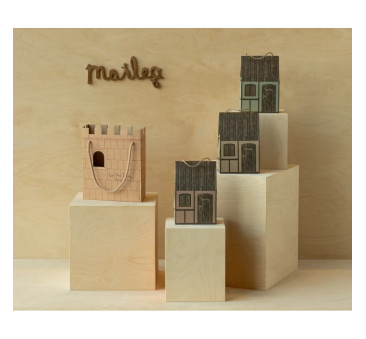 Naturalne Logo Maileg - Maileg Wooden Logo - Akcesoria Dla Myszek - Maileg