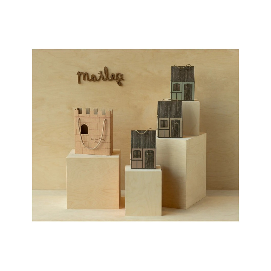 Naturalne Logo Maileg - Maileg Wooden Logo - Akcesoria Dla Myszek - Maileg