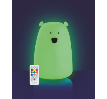 Fluorescencyjna Lampka Miś - Duża Nocna Lampka Silikonowa - z Pilotem - Rabbit & Friends