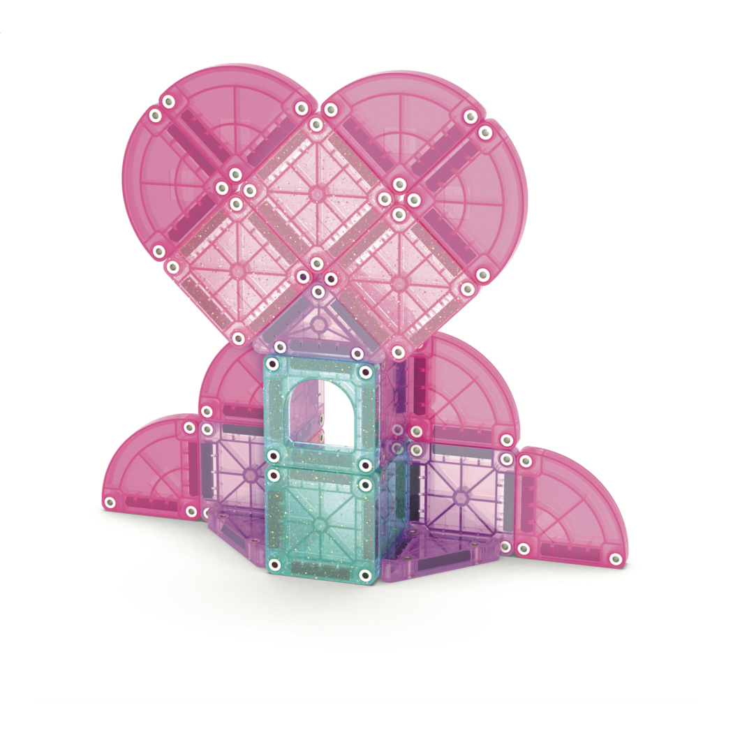 Heart to Heart - Podróżne Klocki Magnetyczne 26 elementów w Metalowym Pudełku - Travel Set - Magna-Tiles