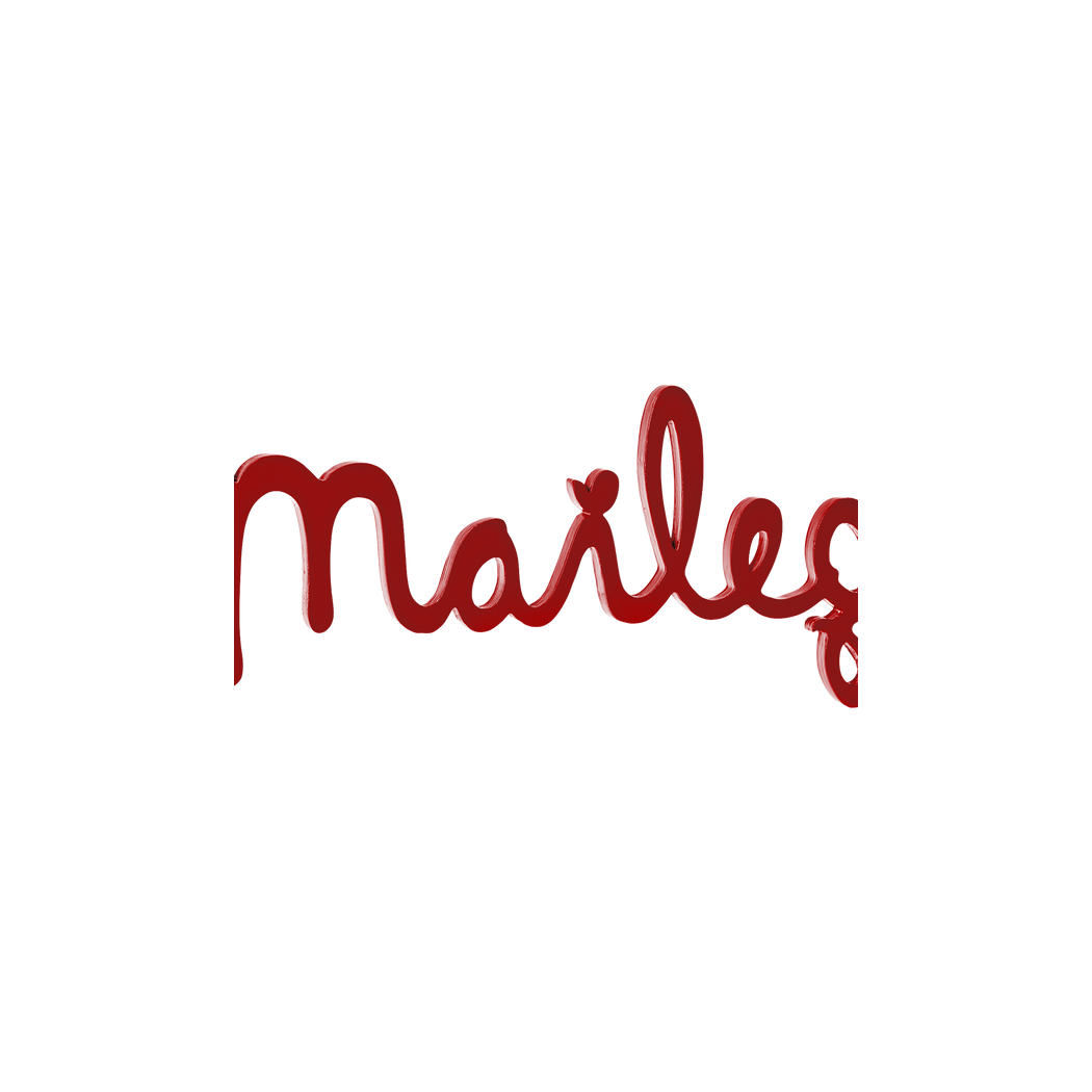 Czerwone Logo Maileg - Maileg Wooden Logo - Akcesoria Dla Myszek - Maileg