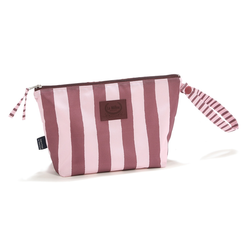 Stripes Pink - Rozmiar M - Kosmetyczka Wodoodporna - La Millou