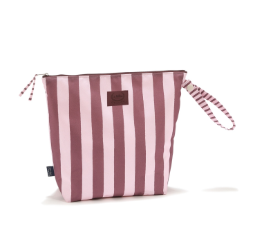 Stripes Pink XL - Duża Kosmetyczka Wodoodporna - Rozmiar XL - La Millou