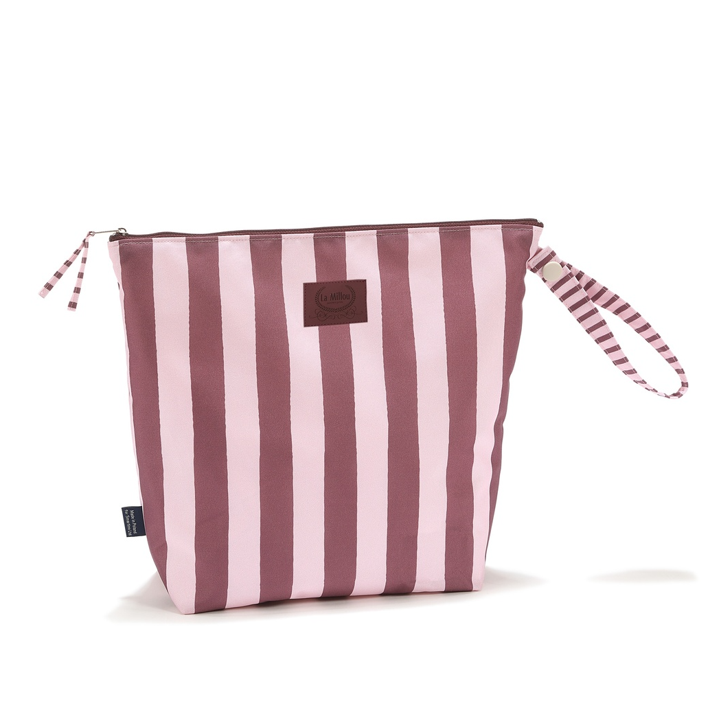 Stripes Pink XL - Duża Kosmetyczka Wodoodporna - Rozmiar XL - La Millou