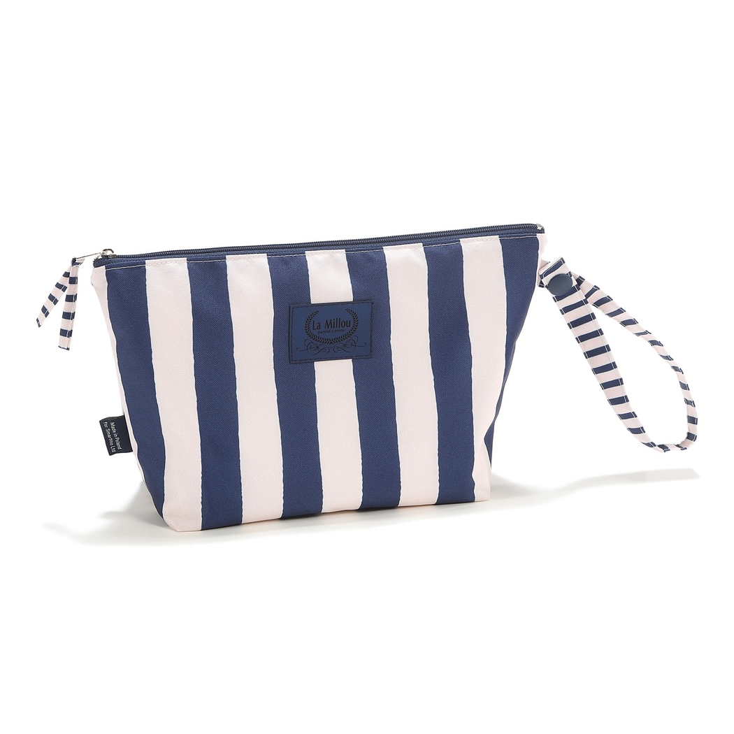 Stripes Navy M - Kosmetyczka Wodoodporna - Rozmiar M - La Millou