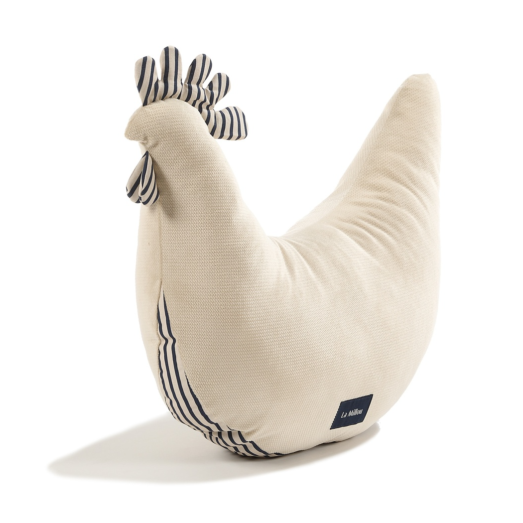 Kura Babci Dany - Stripes Navy - Sand - Poduszka - La Millou