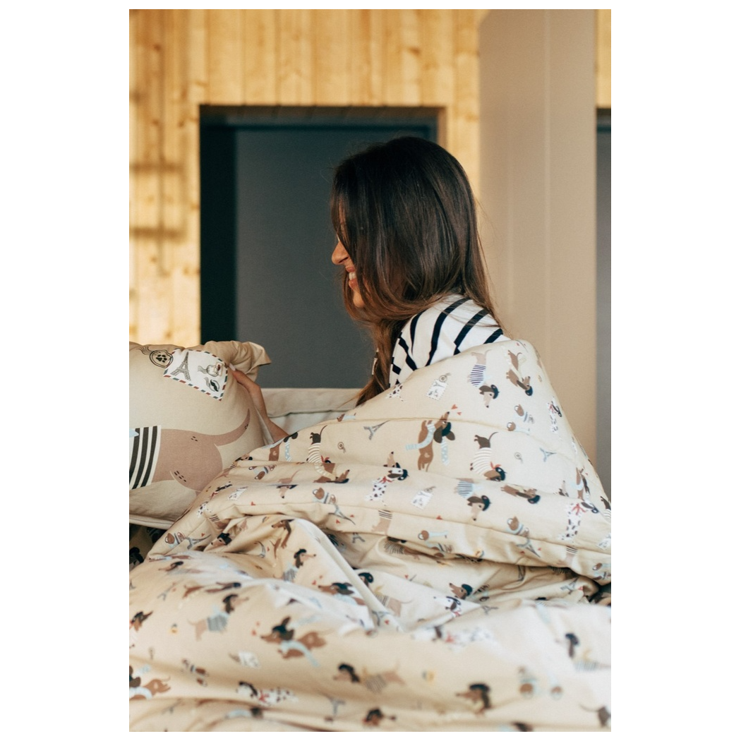 Leopard Cream - Kołdra Bamboo XL - 140x200 cm - by Magdalena Lamparska - La Millou