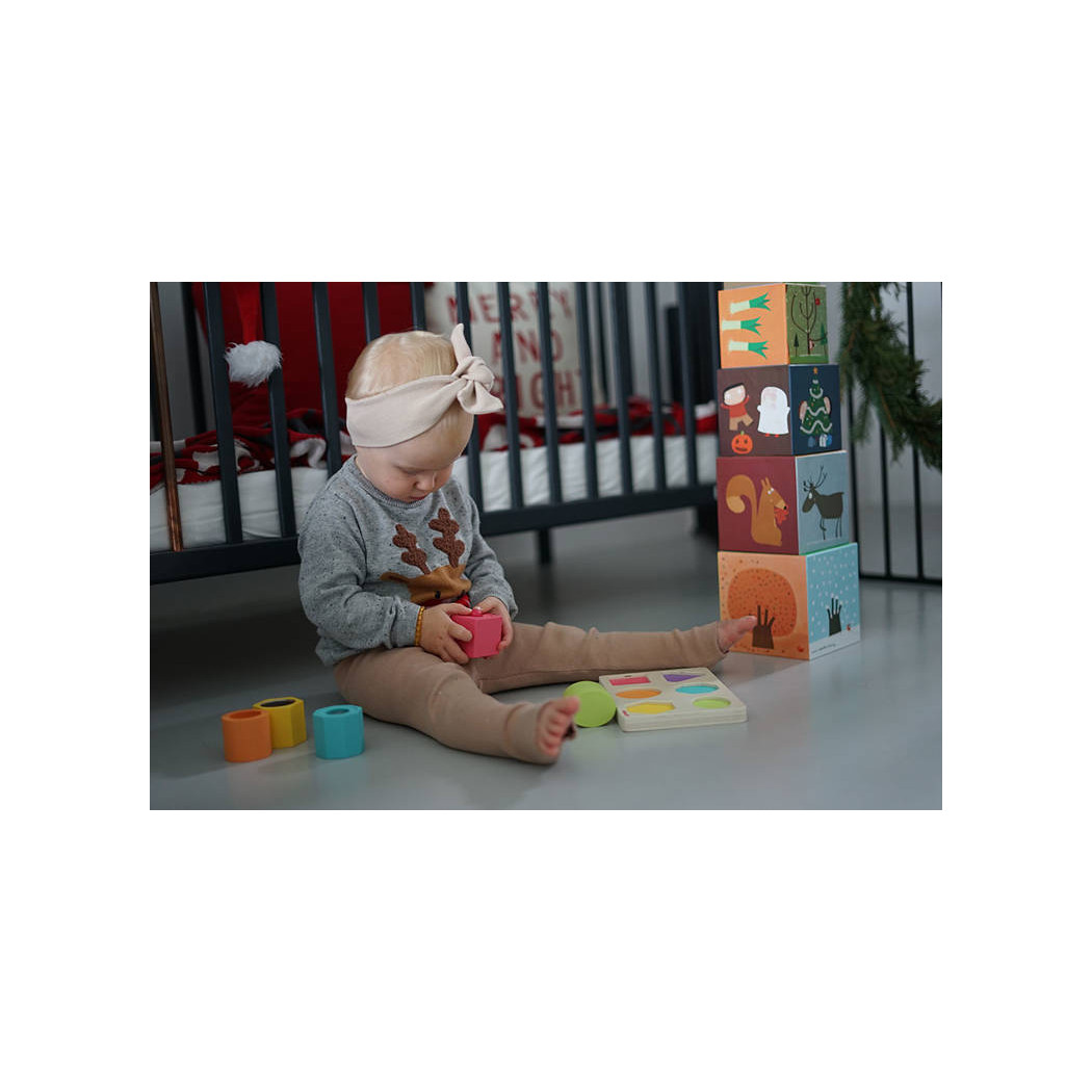 Kształty i Dźwięki - Układanka Drewniana Sensoryczna - Janod