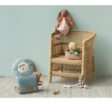 Legowisko dla Pieska i Kotka - Pudrowy Róż i Paski - Pet Basket - Maileg