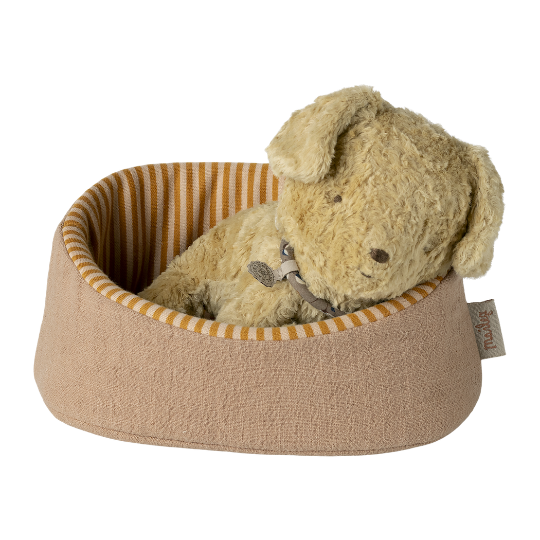 Legowisko dla Pieska i Kotka - Pudrowy Róż i Paski - Pet Basket - Maileg