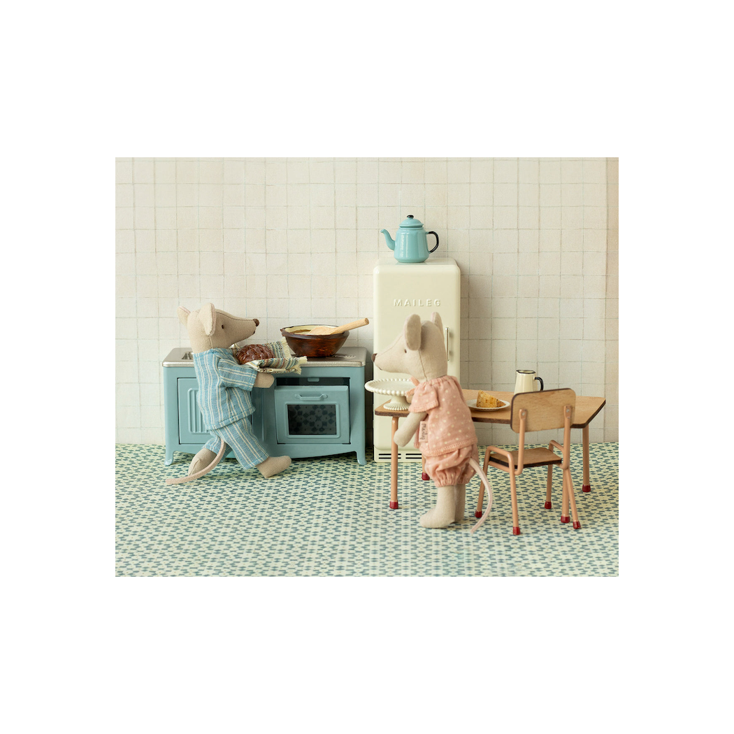 Miętowa Kuchnia dla Myszek - Metalowa Kuchnia ze Zlewem i Piekarnikiem do Myszkowego Domku - Maileg