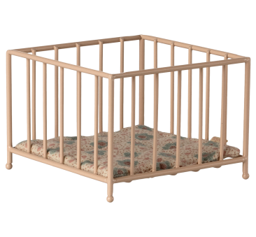 Różowe Łóżeczko Niemowlęce - Kojec z...