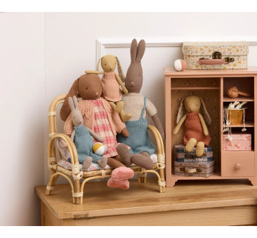 Króliczek w Ogrodniczkach i Sweterku 49 cm - Rabbit size 3 - Królik Maskotka Przytulanka - Maileg