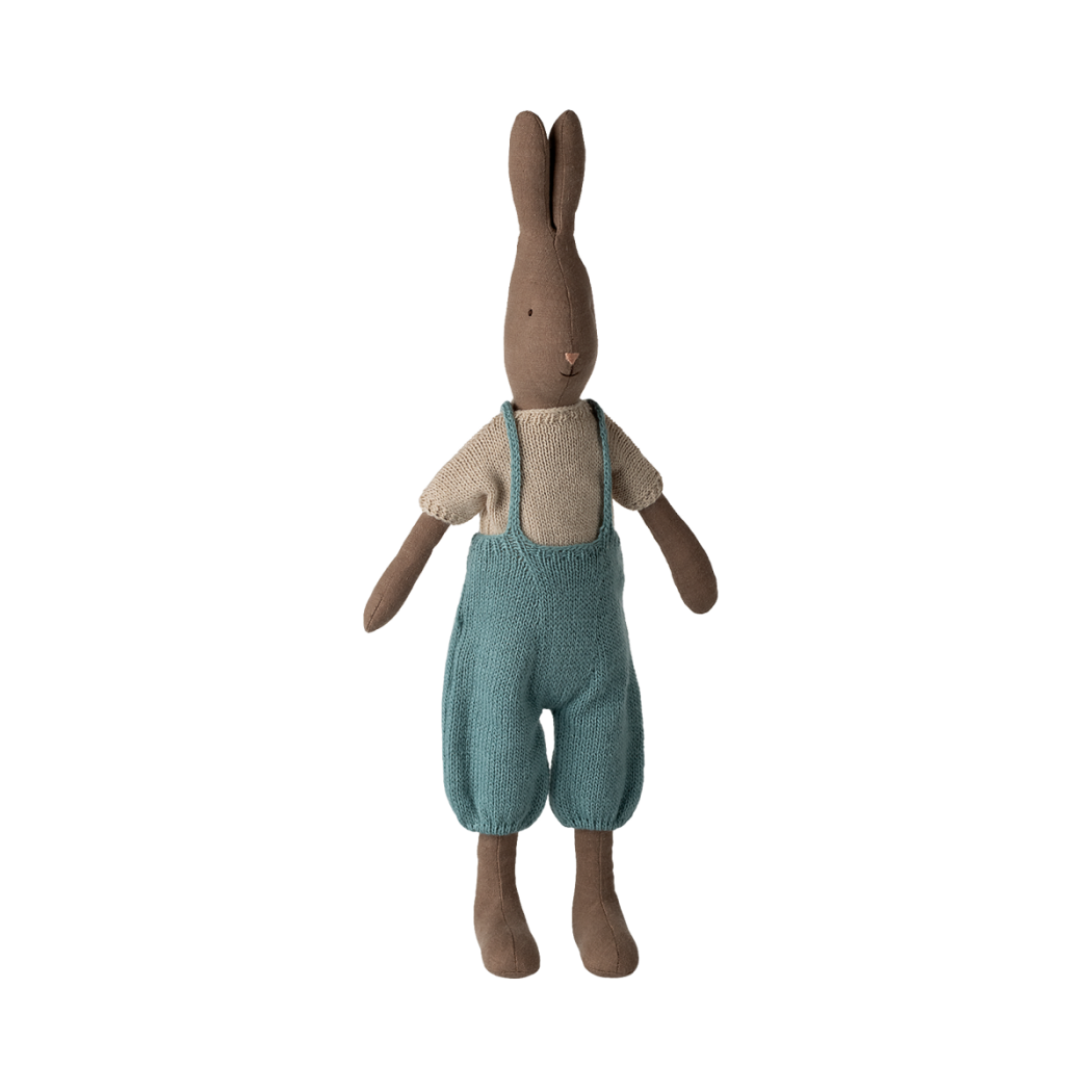 Króliczek w Ogrodniczkach i Sweterku 49 cm - Rabbit size 3 - Królik Maskotka Przytulanka - Maileg