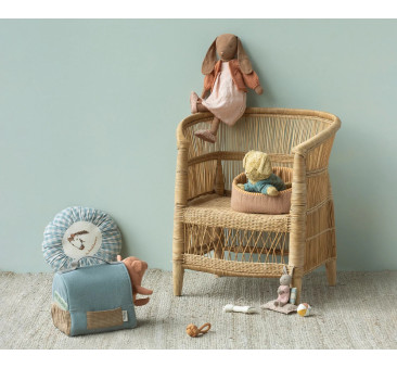 Duża Brązowa Króliczka w Sukience i Baletkach 52 cm - Lniana - Bunny size 4 - Królik Maskotka Przytulanka - Maileg