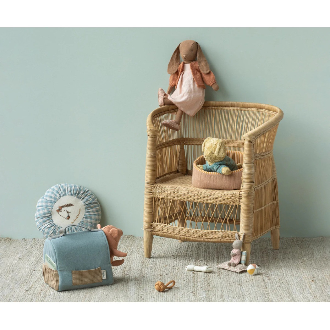 Duża Brązowa Króliczka w Sukience i Baletkach 52 cm - Lniana - Bunny size 4 - Królik Maskotka Przytulanka - Maileg