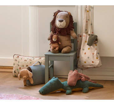 Piesek Szczeniaczek - Pudrowy Róż - Pies Vintage z Miękkim Futerkiem i Magnesem w Pyszczku - Maileg