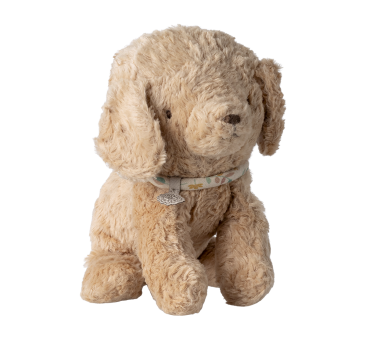 Piesek Szczeniaczek - Pudrowy Róż - Pies Vintage z Miękkim Futerkiem i Magnesem w Pyszczku - Maileg