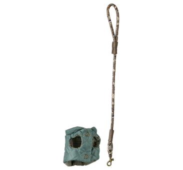 Miętowa - Smycz i Uprząż - Kaftanik dla Szczeniaczka Kotka lub Króliczka - Maileg