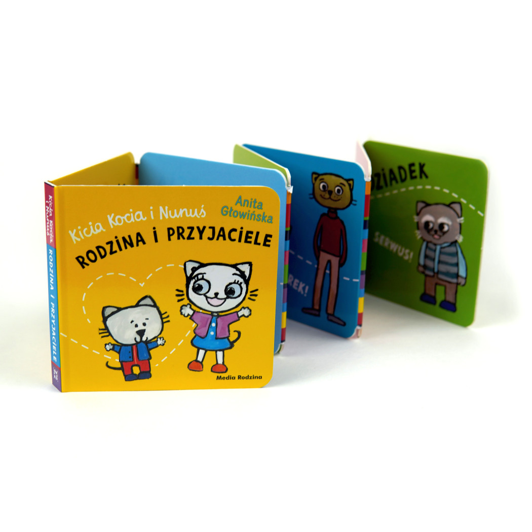 Kicia Kocia i Nunuś. Rodzina i przyjaciele - Książka Harmonijka dla Najmłodszych - Anita Głowińska - Media Rodzina