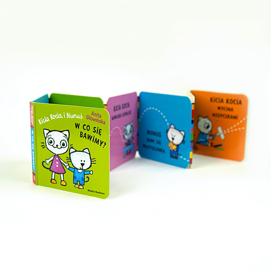 Kicia Kocia i Nunuś. W co się bawimy? - Książka Harmonijka dla Najmłodszych - Anita Głowińska - Media Rodzina