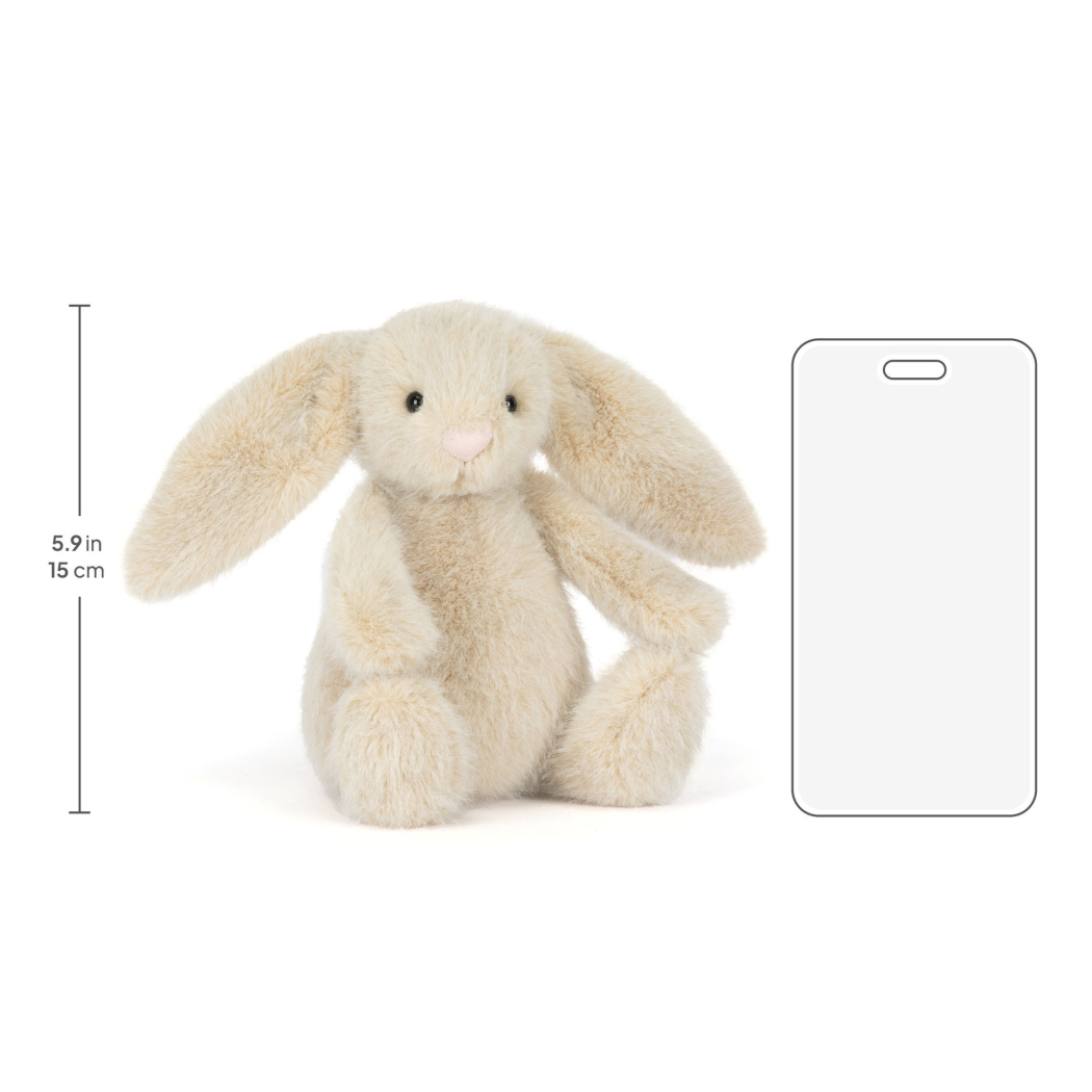 Pszeniczny Beż Królik 18 cm - Beżowy Króliczek Maskotka Przytulanka - JellyCat