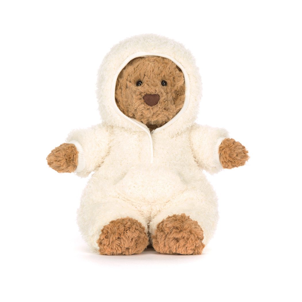 Miś Bartłomiej w Pajacyku - 26 cm - Klasyczny Pluszowy w Zdejmowanym Ubranku Kombinezonie - Maskotka Przytulanka - JellyCat