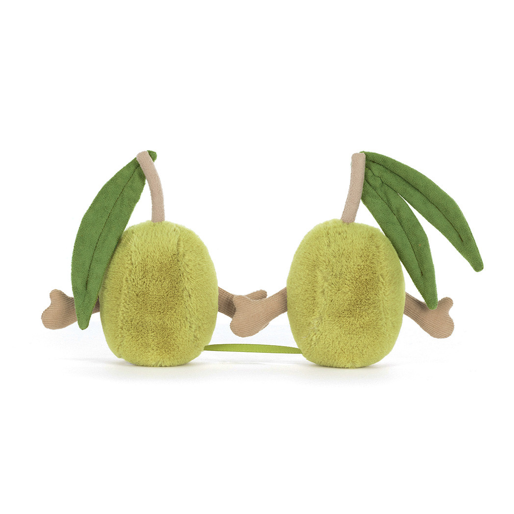 PROMOCJA Breloczek Dwie Oliwki - Para Wesołych Oliwek z Listkami - 14 cm - Pluszowa Ozdoba Maskotka Zawieszka - JellyCat
