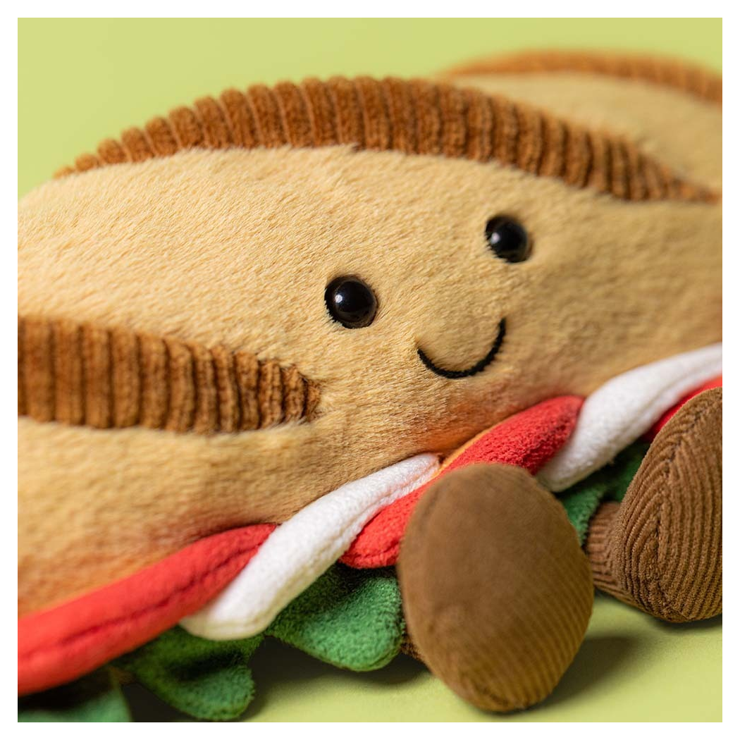 Paryska Bagietka - Pluszowa Kanapka Caprese 12 cm - Maskotka Przytulanka - JellyCat