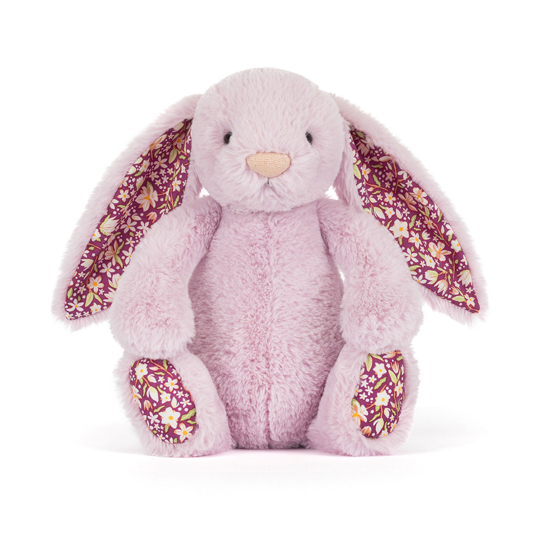 Thistlepop - Liliowy Króliczek Luxe - Królik 31 cm z Kwiecistymi Uszami - Maskotka Przytulanka - JellyCat