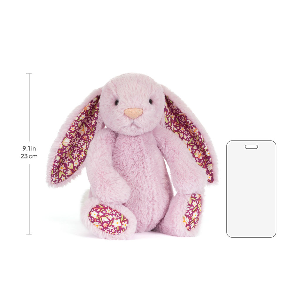 Thistlepop - Liliowy Króliczek Luxe - Królik 31 cm z Kwiecistymi Uszami - Maskotka Przytulanka - JellyCat