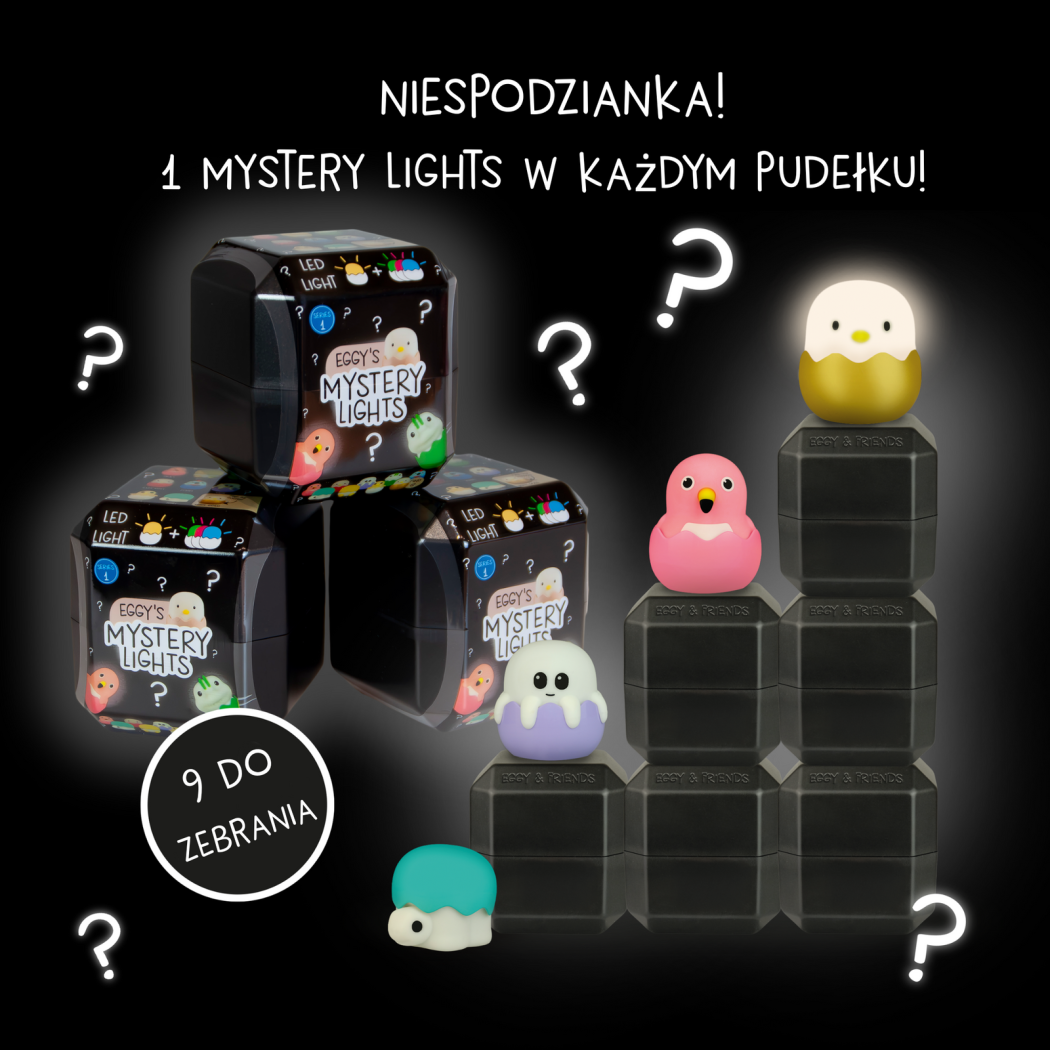Lampka Niespodzianka Mystery Lights - Mini Zawieszka Breloczek Blind Box - 9 Wzorów do Kolekcji - MegaLight