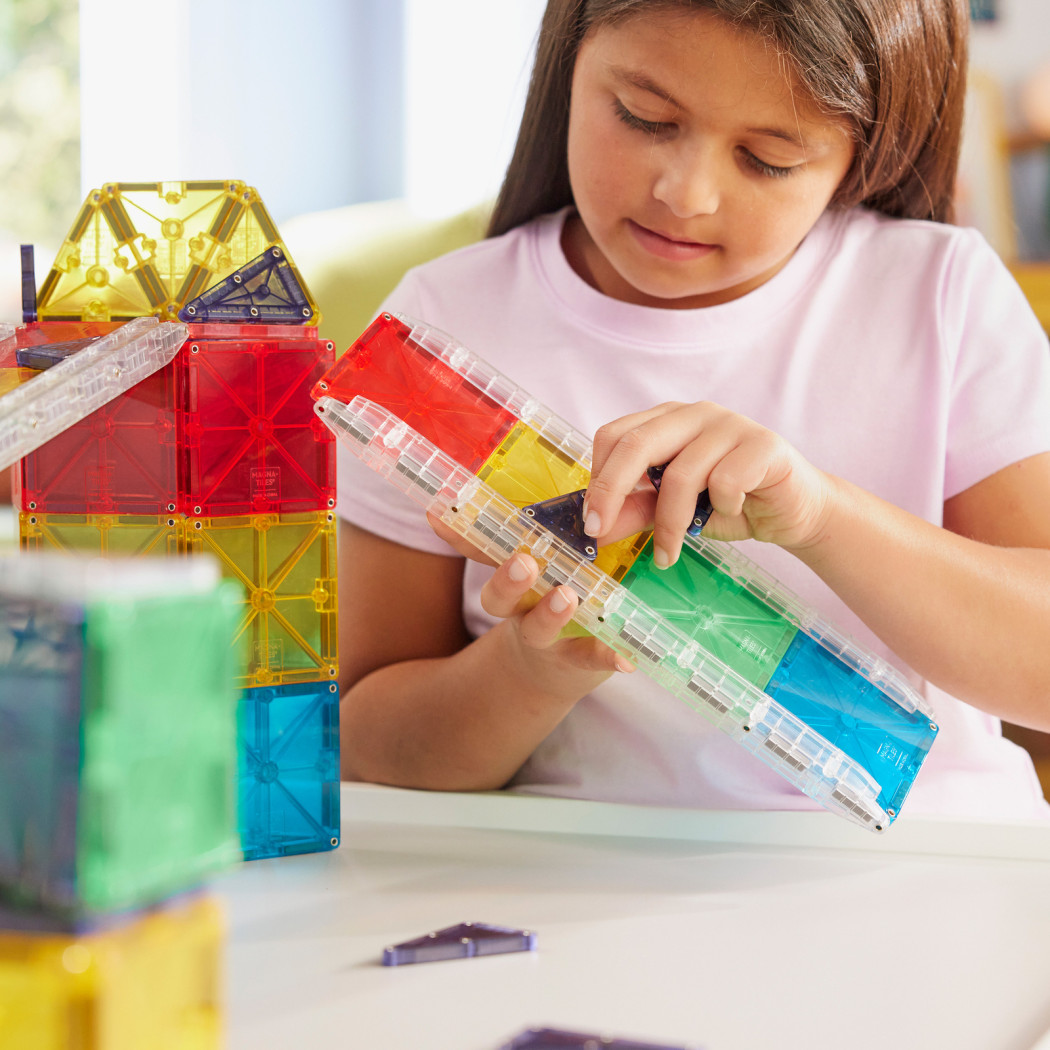 Bandy Rail Racers - Zestaw do Budowy Kulodromu - Klocki Magnetyczne - 8 elementów - Magna-Tiles