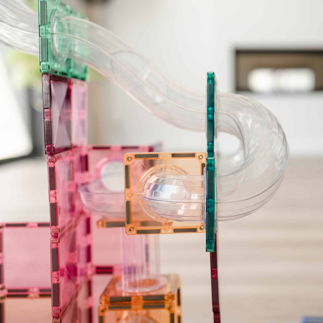 Pastelowy Zestaw Rozszerzający Kulodrom - Klocki Magnetyczne - 80 Elementów - Connetix