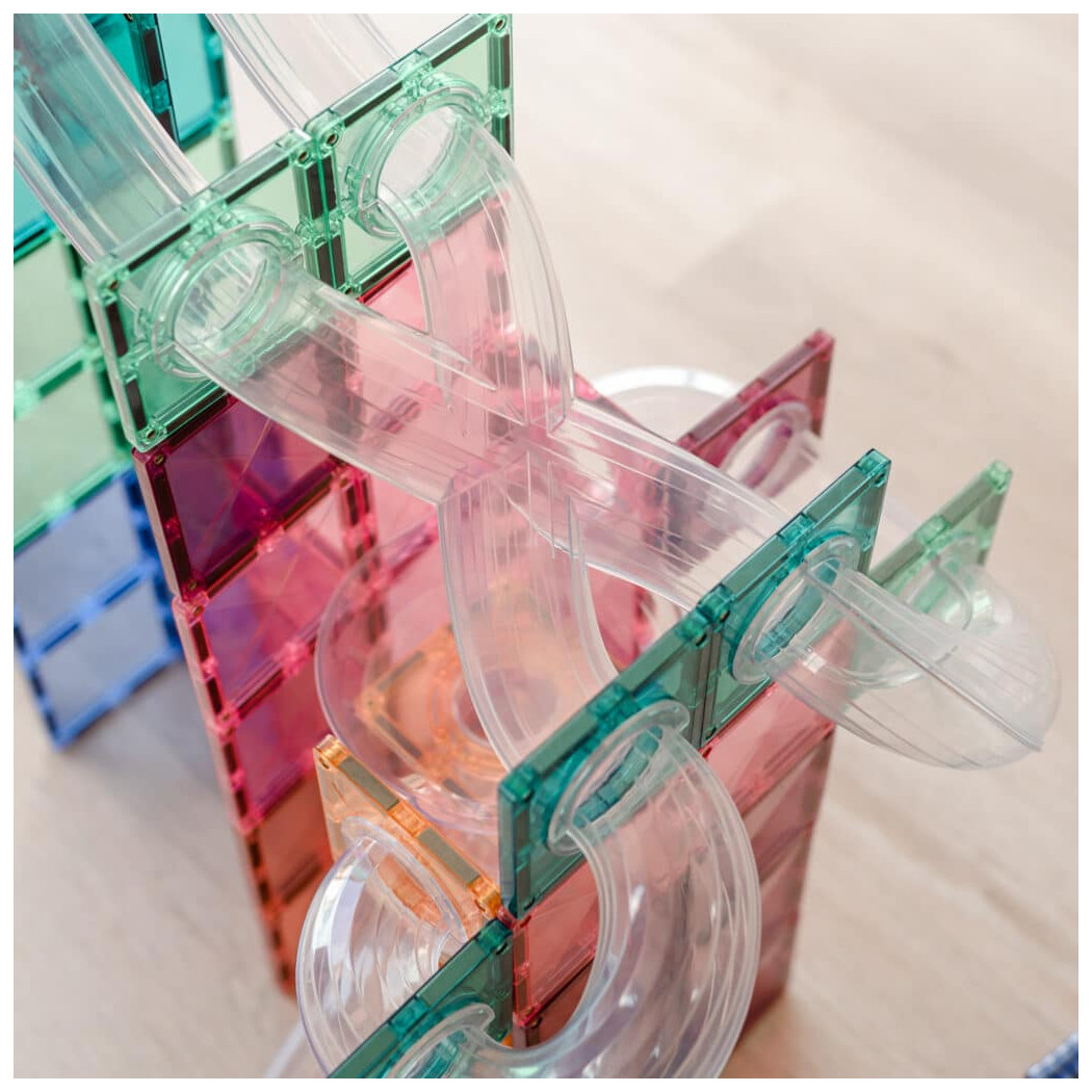 Pastelowy Zestaw Rozszerzający Kulodrom - Klocki Magnetyczne - 80 Elementów - Connetix