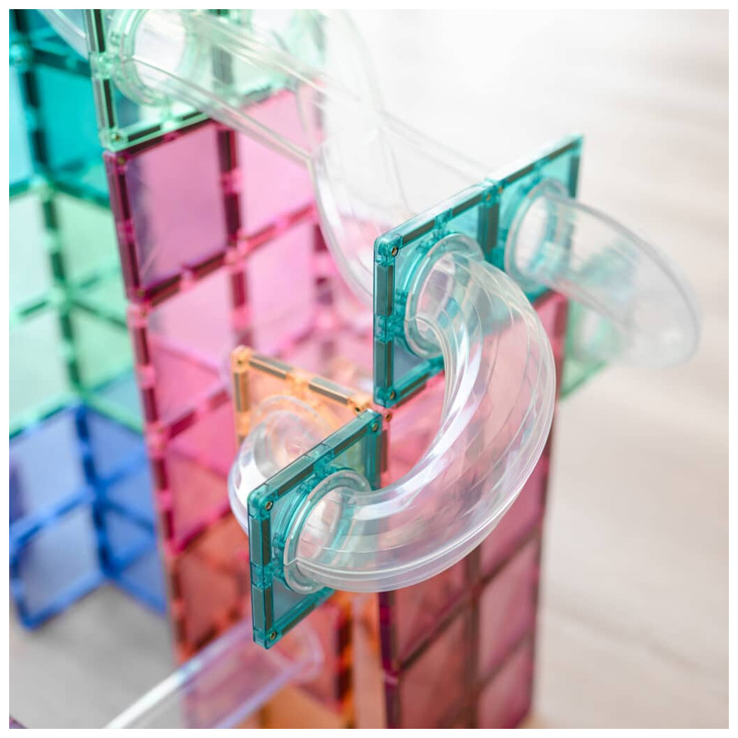 Pastelowy Zestaw Rozszerzający Kulodrom - Klocki Magnetyczne - 80 Elementów - Connetix