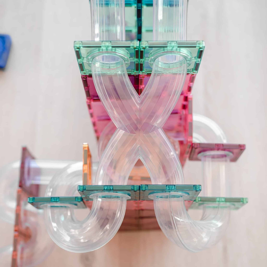 Pastelowy Zestaw Rozszerzający Kulodrom - Klocki Magnetyczne - 80 Elementów - Connetix