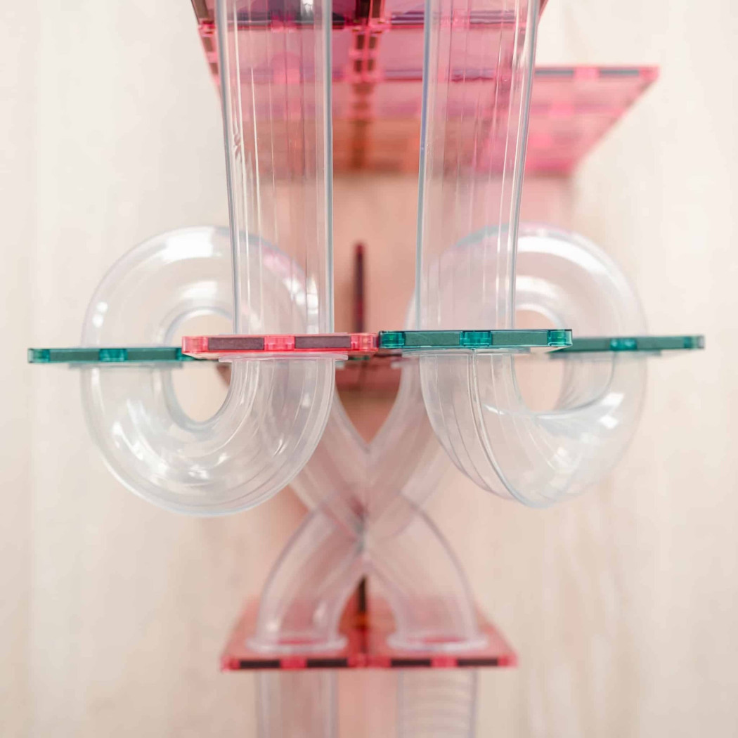 Pastelowy Zestaw Rozszerzający Kulodrom - Klocki Magnetyczne - 80 Elementów - Connetix