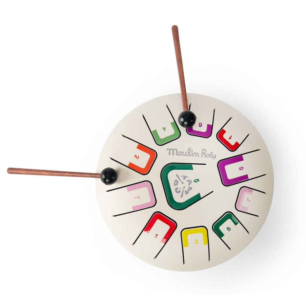 Duży Kremowy Bębenek Językowy - 11 Tonów - Stalowy 20,5 cm - Apres la Pluie - Moulin Roty