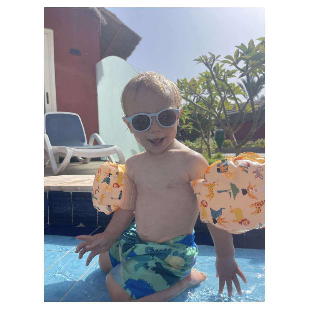 Blue Aruba - Okularki Przeciwsłoneczne dla Dzieci - Filtr UV i Polaryzacja - 6-36 miesięcy - Dooky