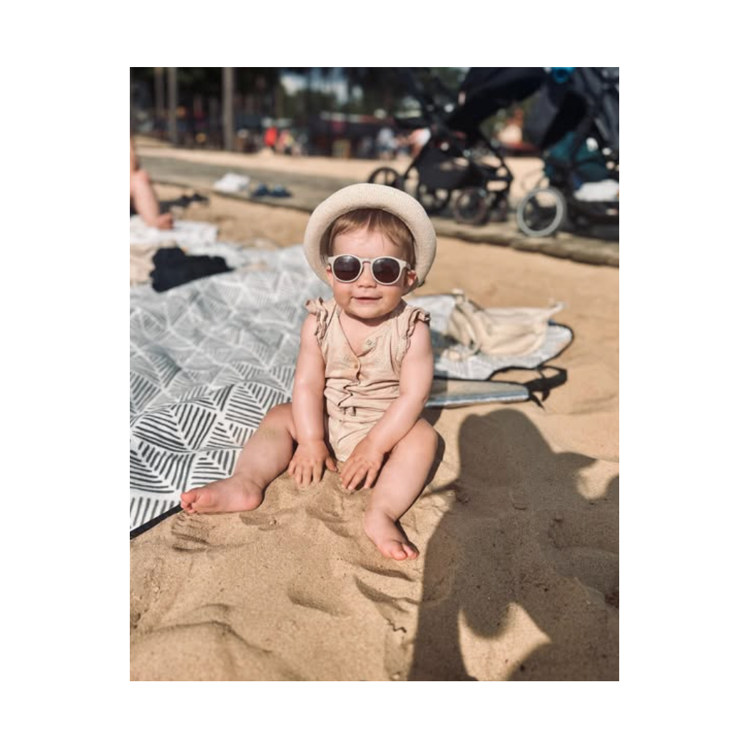 Taupe Aruba - Okularki Przeciwsłoneczne dla Dzieci - Filtr UV i Polaryzacja - 6-36 miesięcy - Dooky