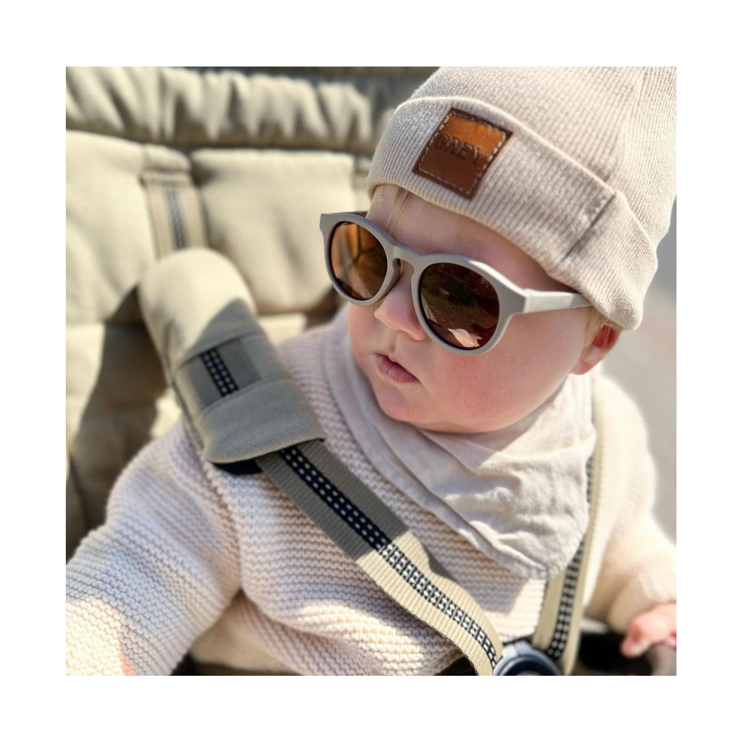 Taupe Aruba - Okularki Przeciwsłoneczne dla Dzieci - Filtr UV i Polaryzacja - 6-36 miesięcy - Dooky