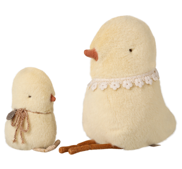 Duży Kurczaczek - Pluszowy Pisklak Przytulanka Maskotka - 17 cm - Maileg