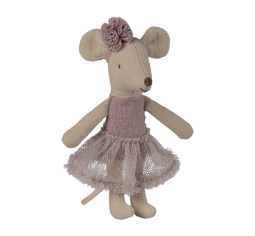 Myszka Baletnica we Wrzosowym Stroju - Młodsza Siostra - Ballerina Mouse Little Sister Heather - Maileg