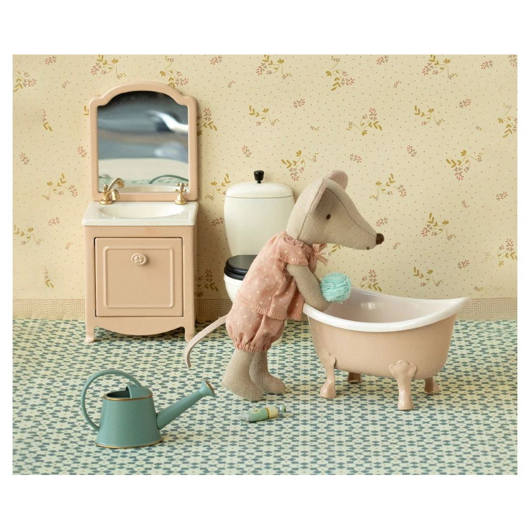 Myszka w Piżamce i Pudełku od Zapałek z Posłaniem - Starsza Siostra - Magnetyczne Łapki - Maileg