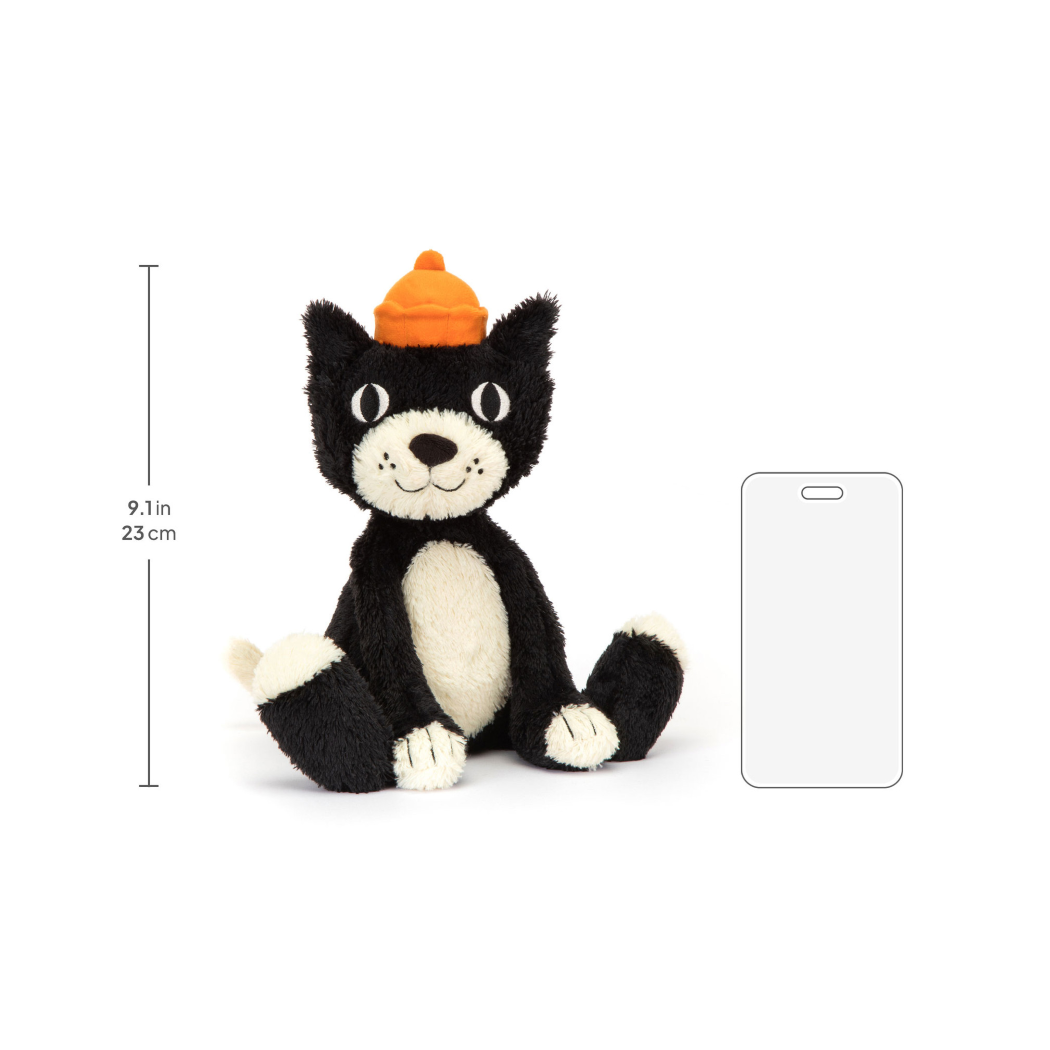 Kot Jellycat 32 cm - Jellycat Jack - Kotek w Czapce - Maskotka Przytulanka - JellyCat